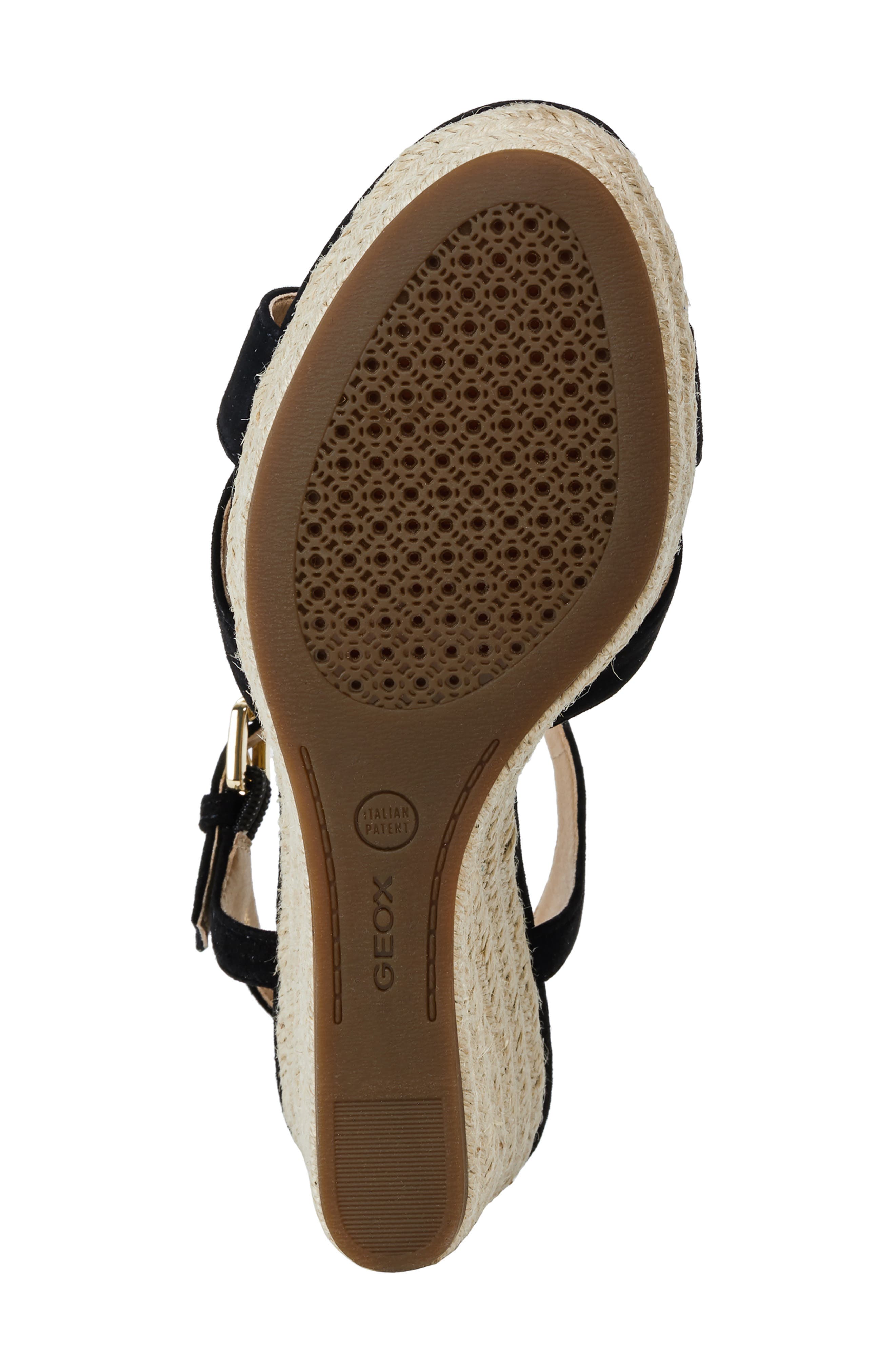 Soleil Wedge Sandal, Alternate, color, BLACK