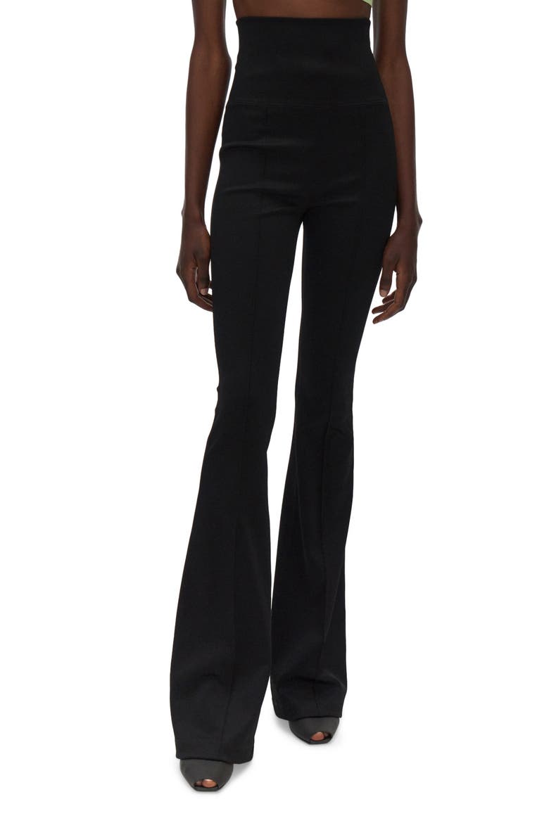 High Waist Flare Leggings, Main, color, BLACK