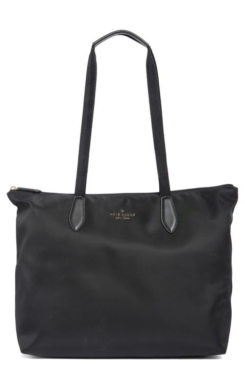 packable tote with zip pouch