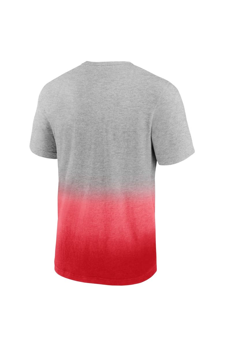 FANATICS Men's Fanatics Branded Heathered Gray/Red Wisconsin Badgers Team Ombre T-Shirt, Alternate, color, 