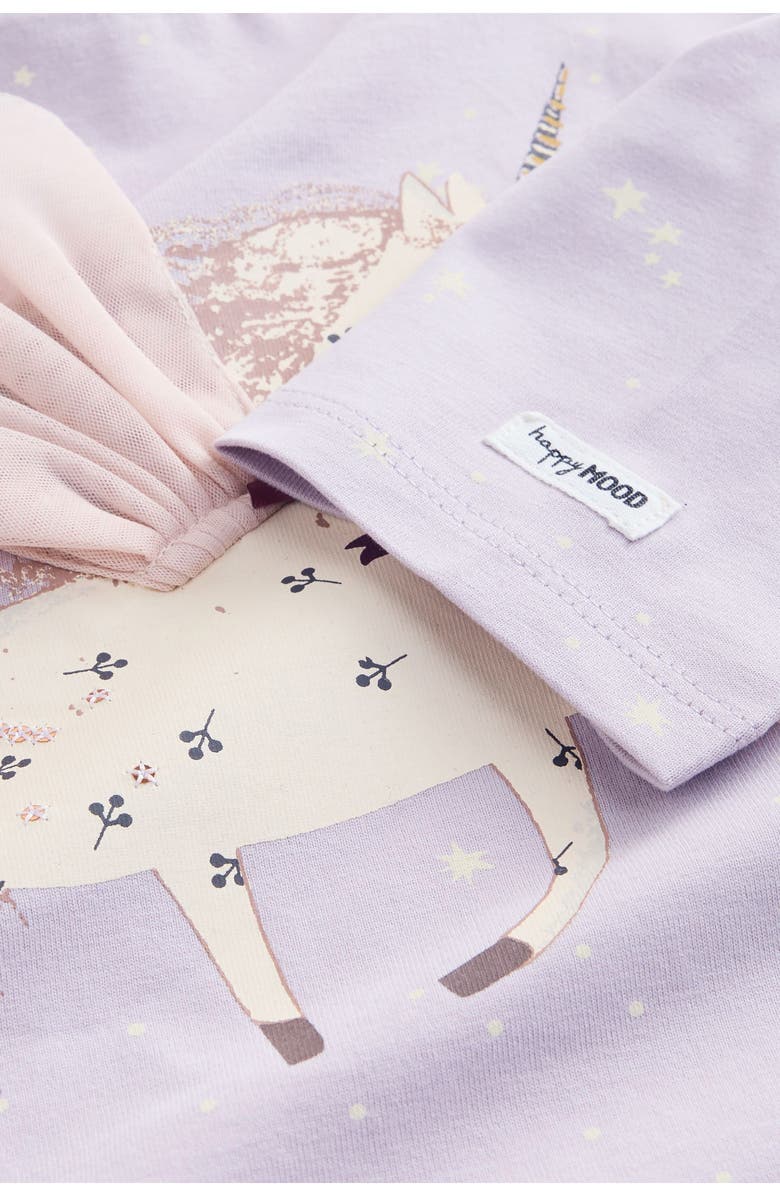 NEXT Kids' Unicorn Long Sleeve Cotton Graphic T-Shirt, Alternate, color, Purple