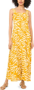 Vince Camuto Print Sleeveless Maxi Dress