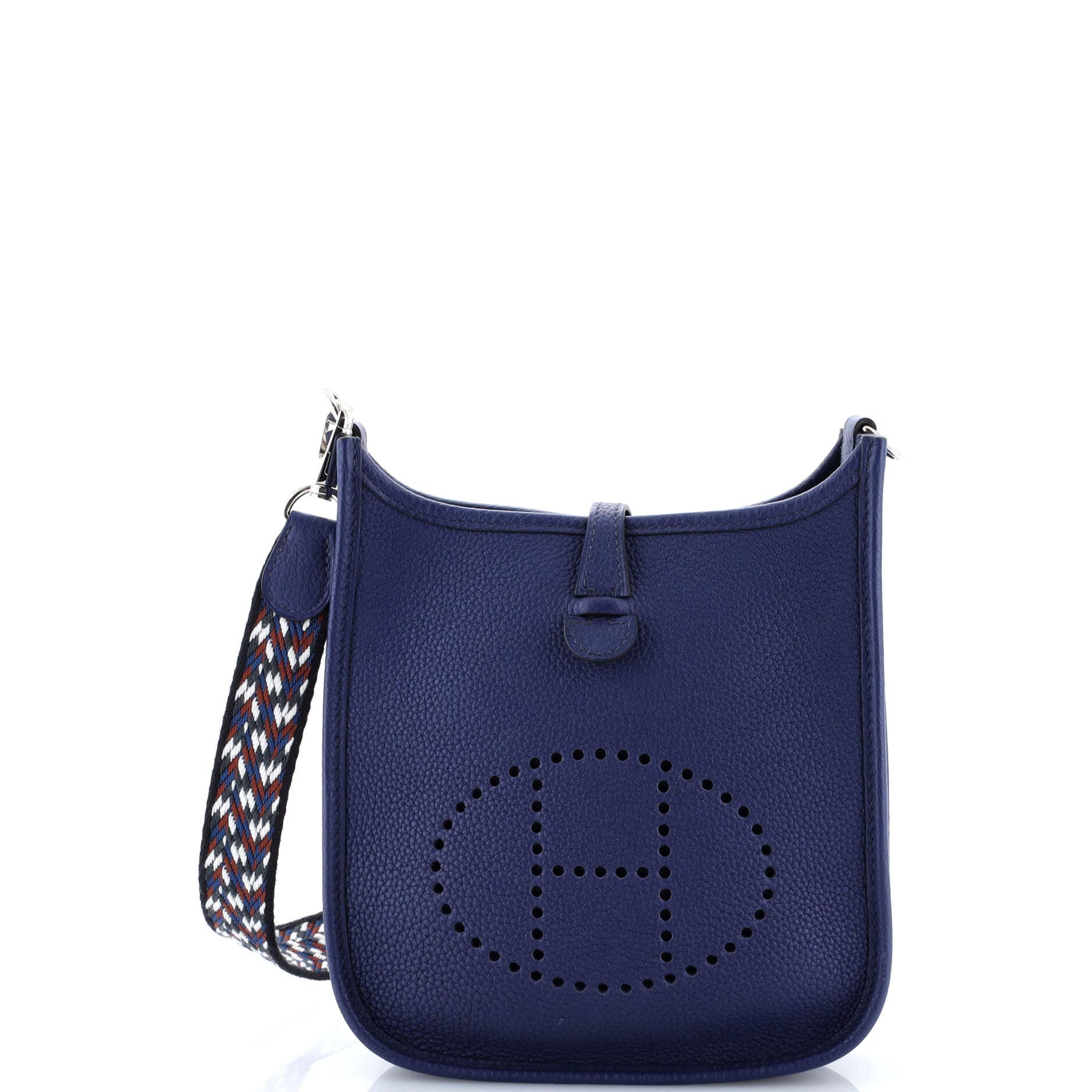 Pre-Owned Hermes Evelyne Bag Gen III Maurice TPM, Main, color, Bleu Encre