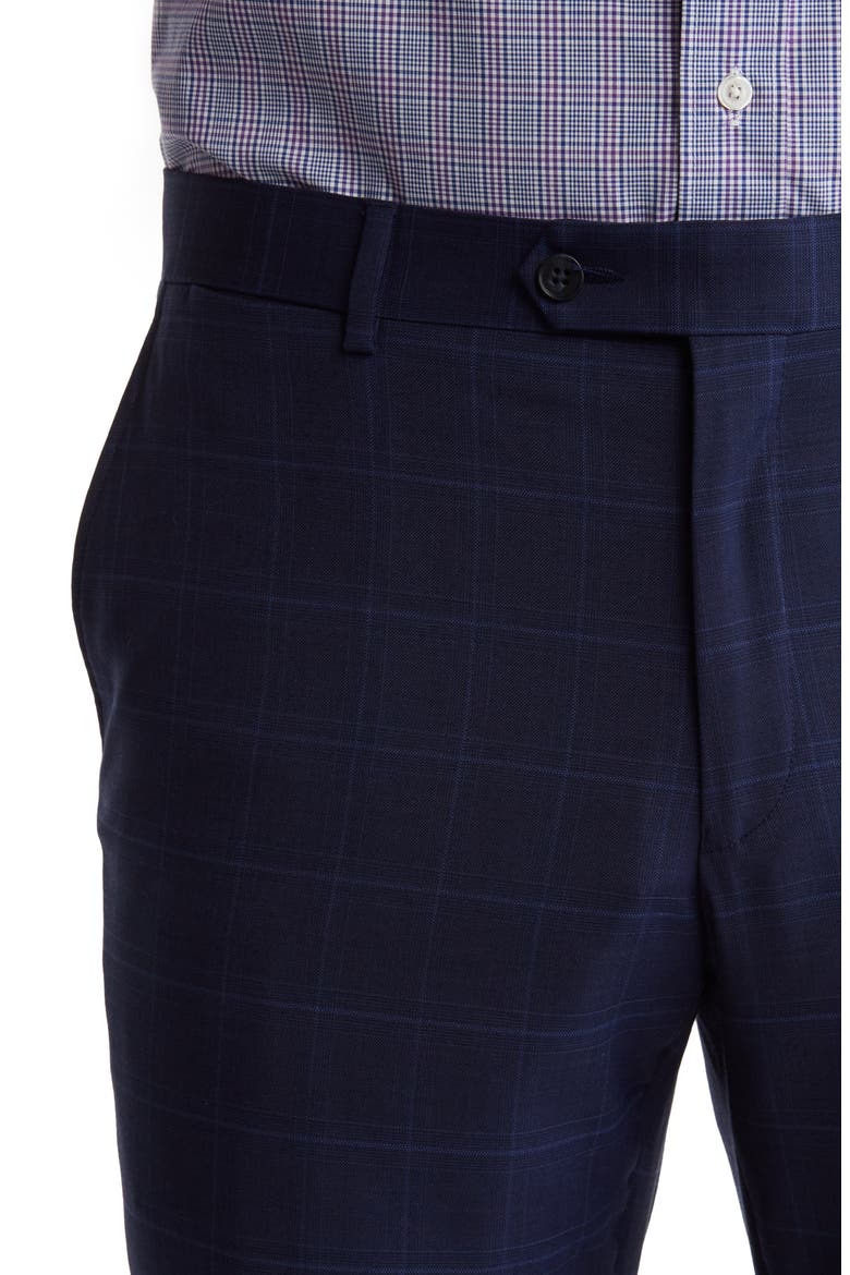 Tommy Hilfiger Navy Check Two Button Notch Lapel Classic Fit Wool Blend ...