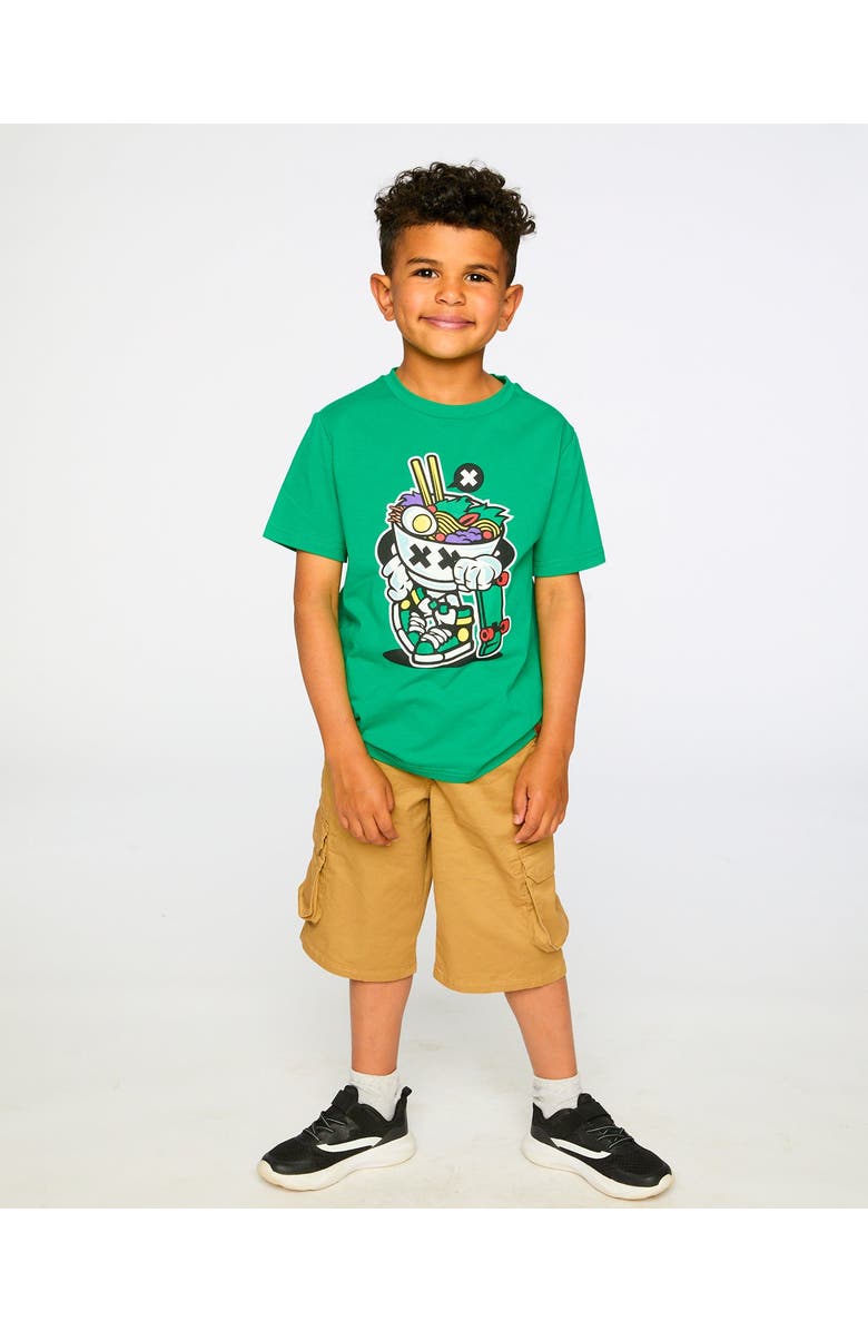 Deux par Deux Graphic Organic Cotton Jersey T-Shirt, Alternate, color, Green