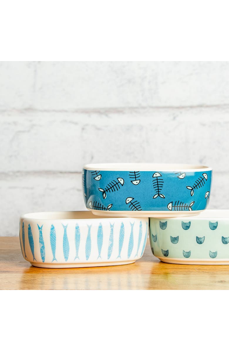 PARK LIFE DESIGNS 5.25 Inch Oval Cat Dish Faro, Alternate, color, Multicolored