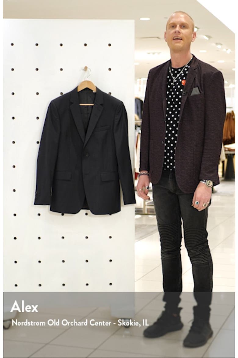 Trim Fit Solid Wool Blend Sport Coat video