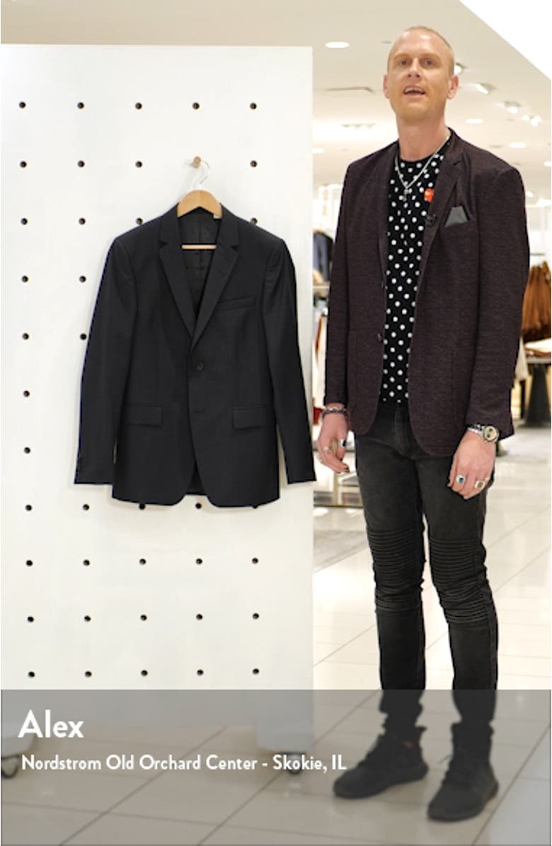 Trim Fit Solid Wool Blend Sport Coat, sales video thumbnail