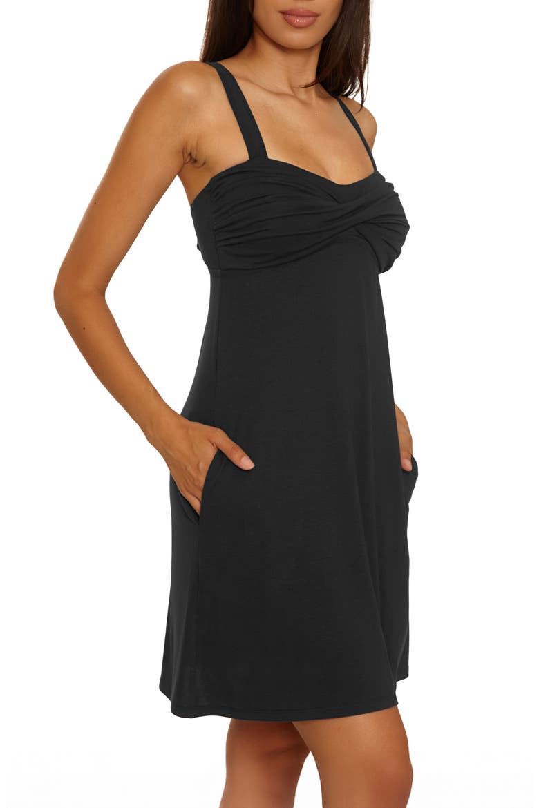 Beach to BBQ Cover-Up Dress, Alternate, color, BLACK