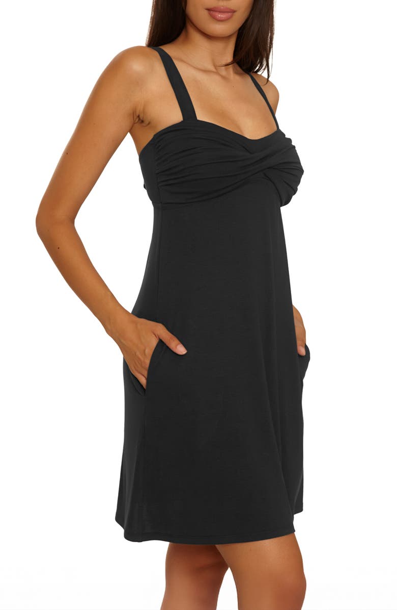 Becca Beach to BBQ Cover-Up Dress, Alternate, color, Black