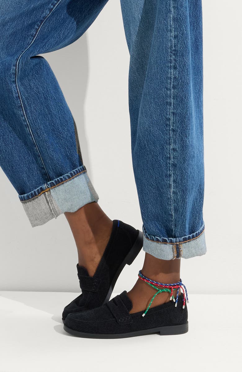 Rothy's The ReVelvet<sup>™</sup> Penny Loafer, Alternate, color, Revelvet Black