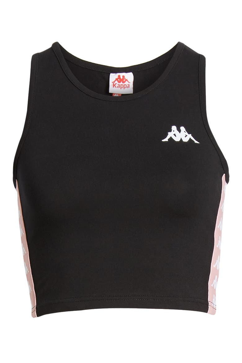 Kappa Banda Armenis Crop Tank, Alternate, color, BLACK/ PINK/ WHITE