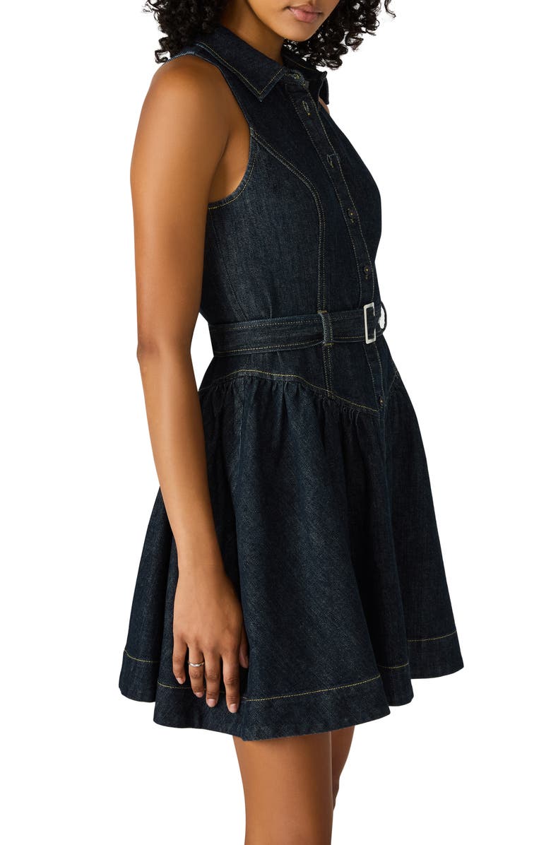 Steve Madden Senia Denim Shirtdress, Alternate, color, Dark Indigo