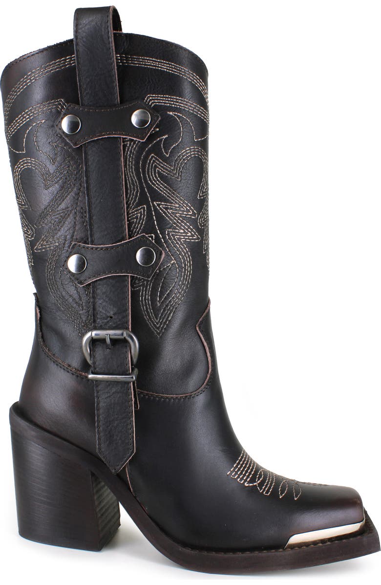 ZIGI Amaranta Cowboy Boot, Alternate, color, Brown Leather