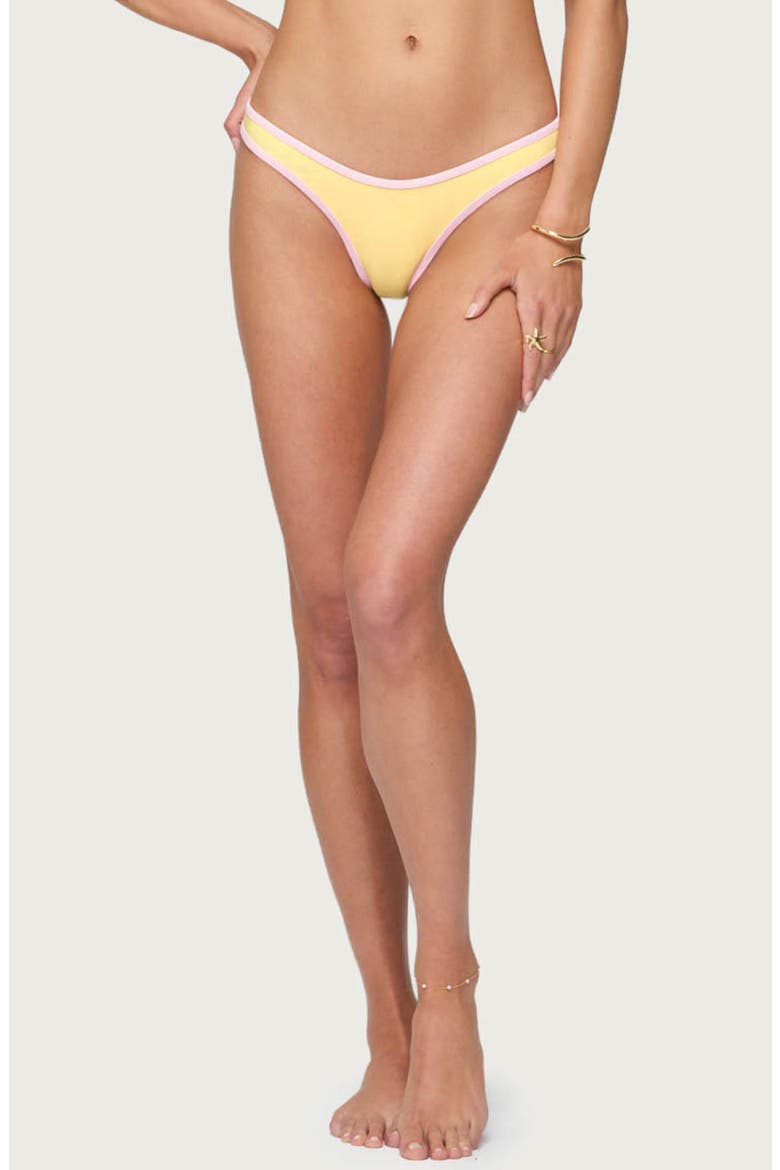 Dina Contrast Bikini Bottoms, Alternate, color, YELLOW