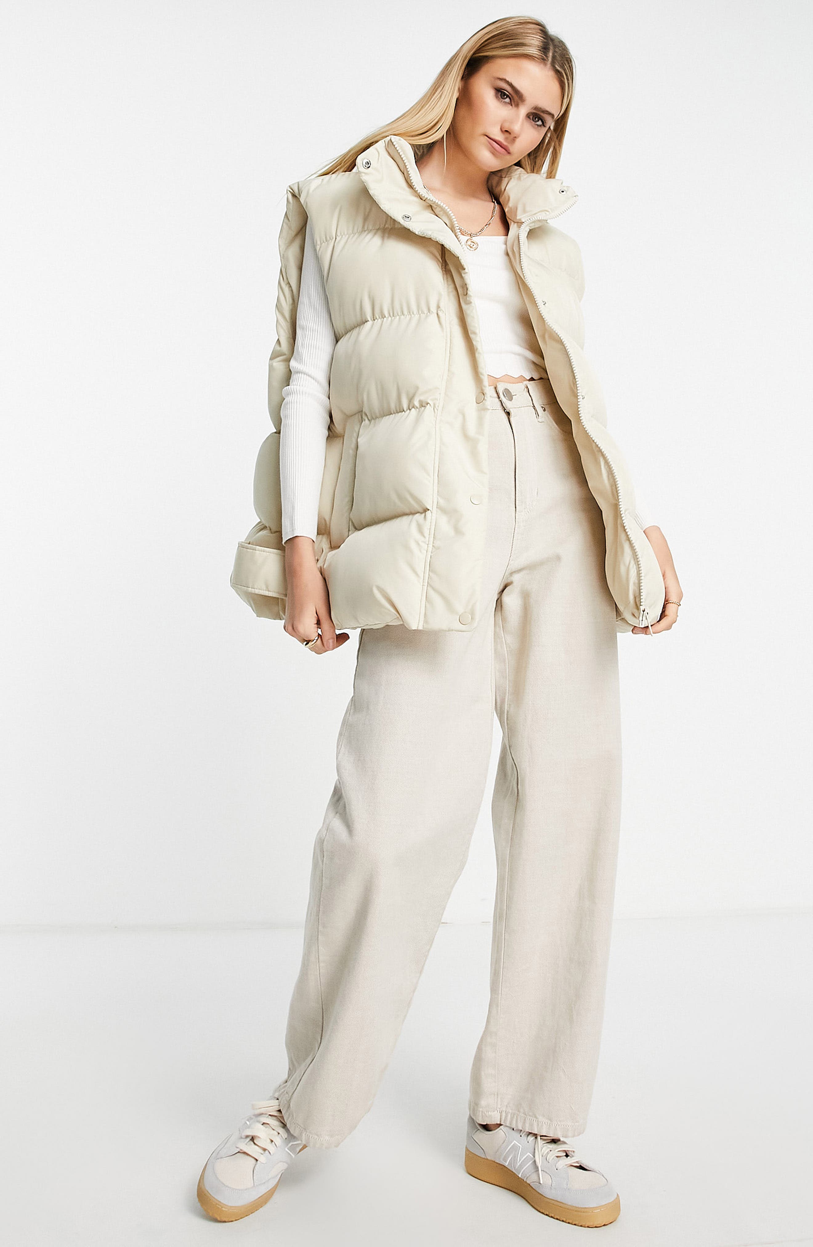 Over-sized puffer vest main image 1