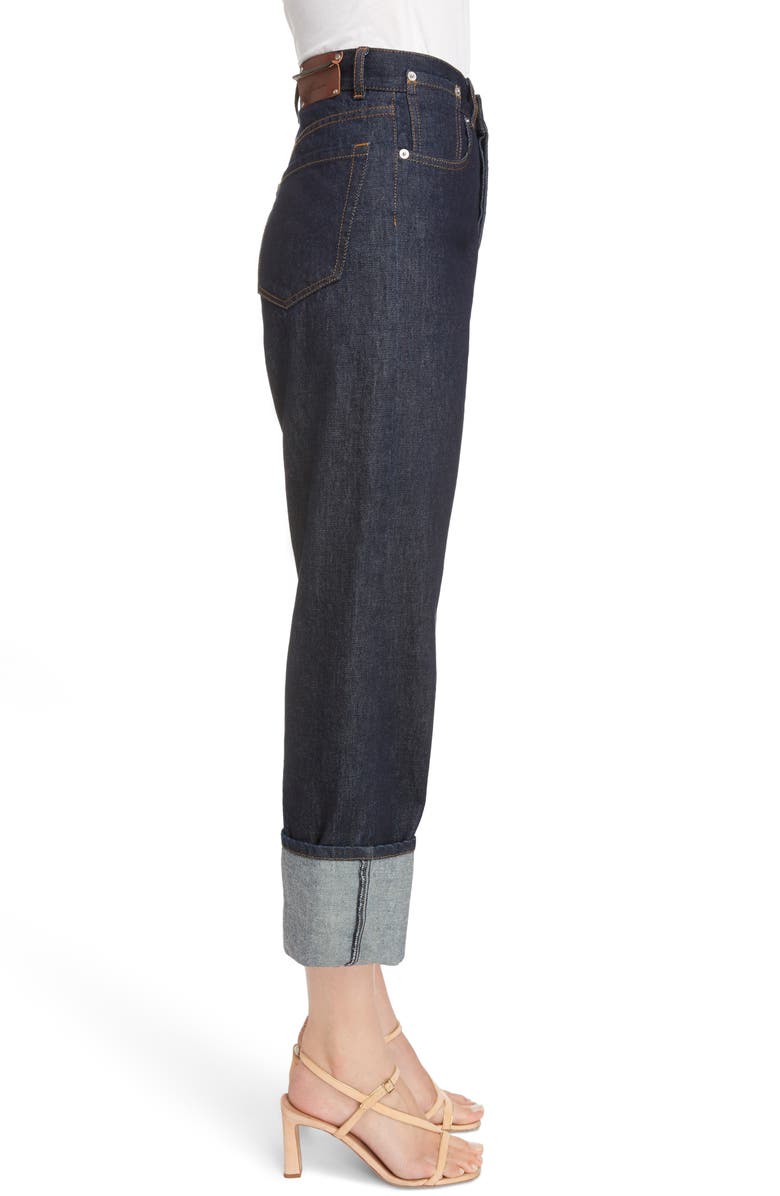 Dries Van Noten Cuffed Boyfriend Jeans, Alternate, color, 