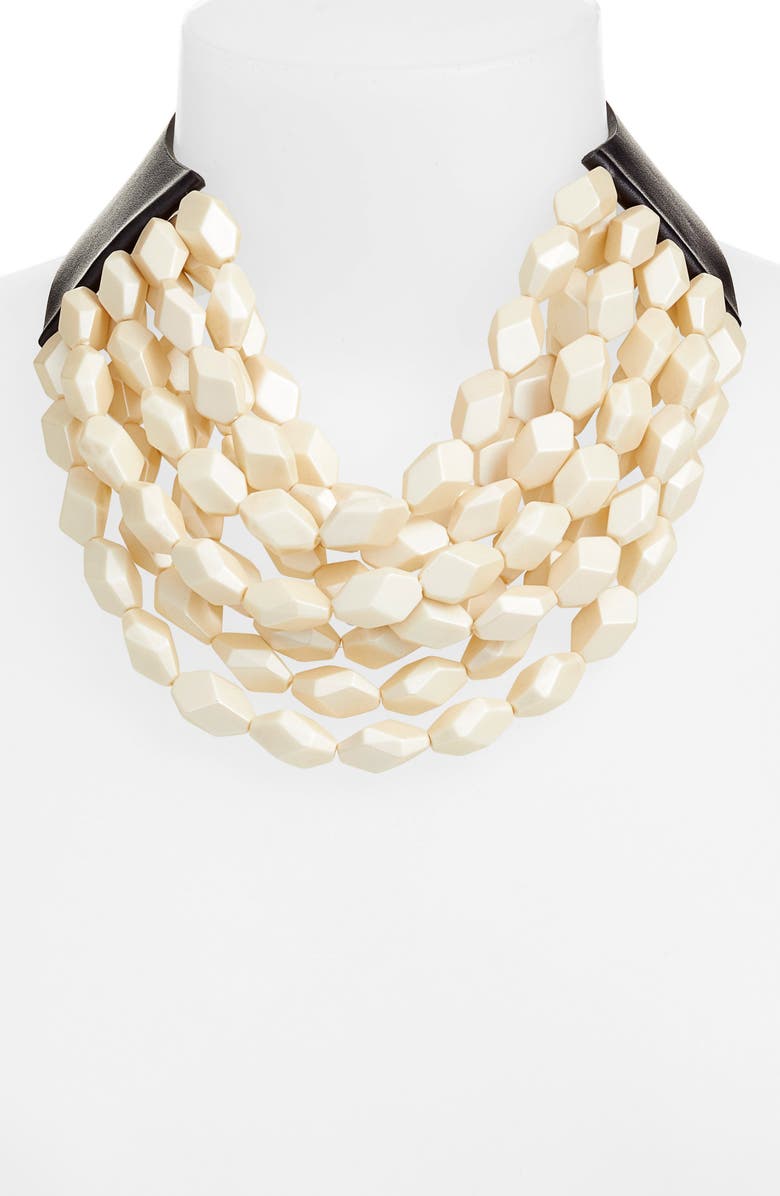 Fairchild Baldwin Oval Bella Beaded Collar Necklace, Alternate, color, 