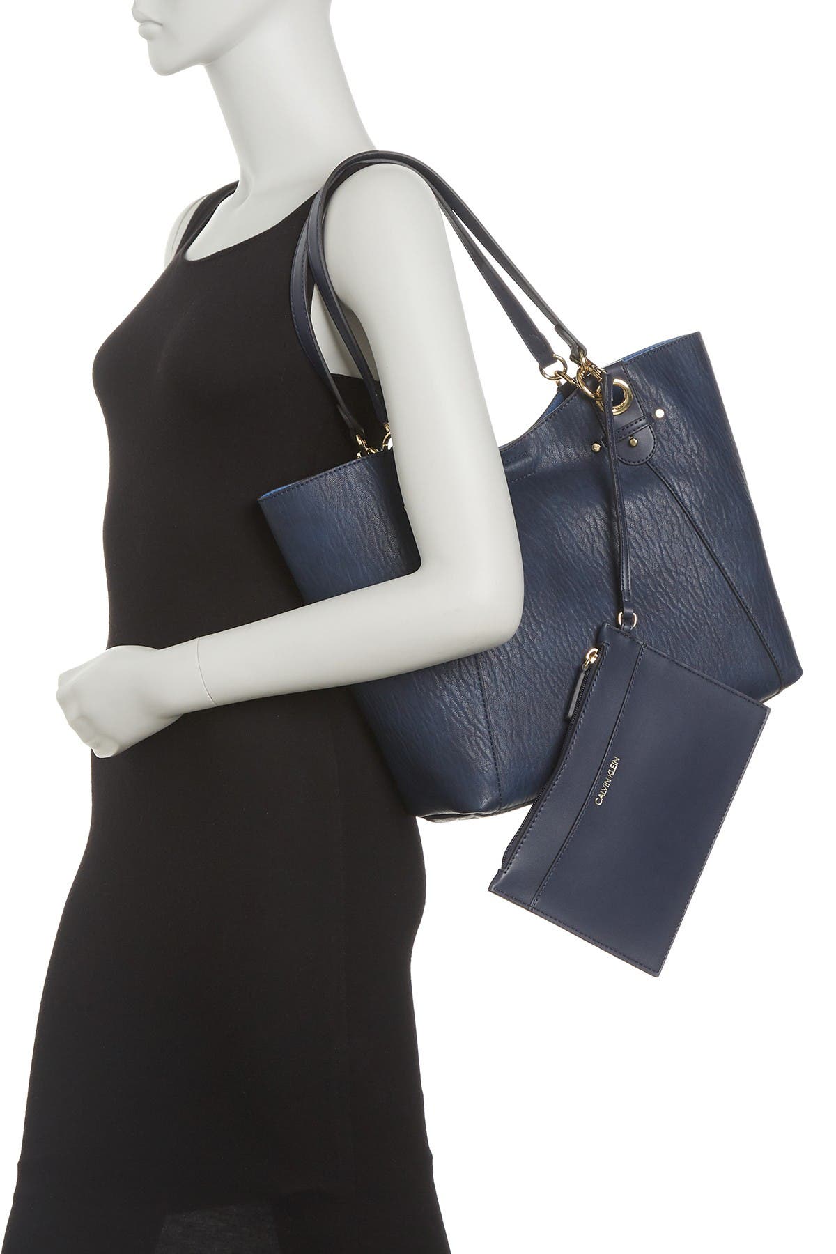 Calvin Klein Olivia Tote, Alternate, color, Navy
