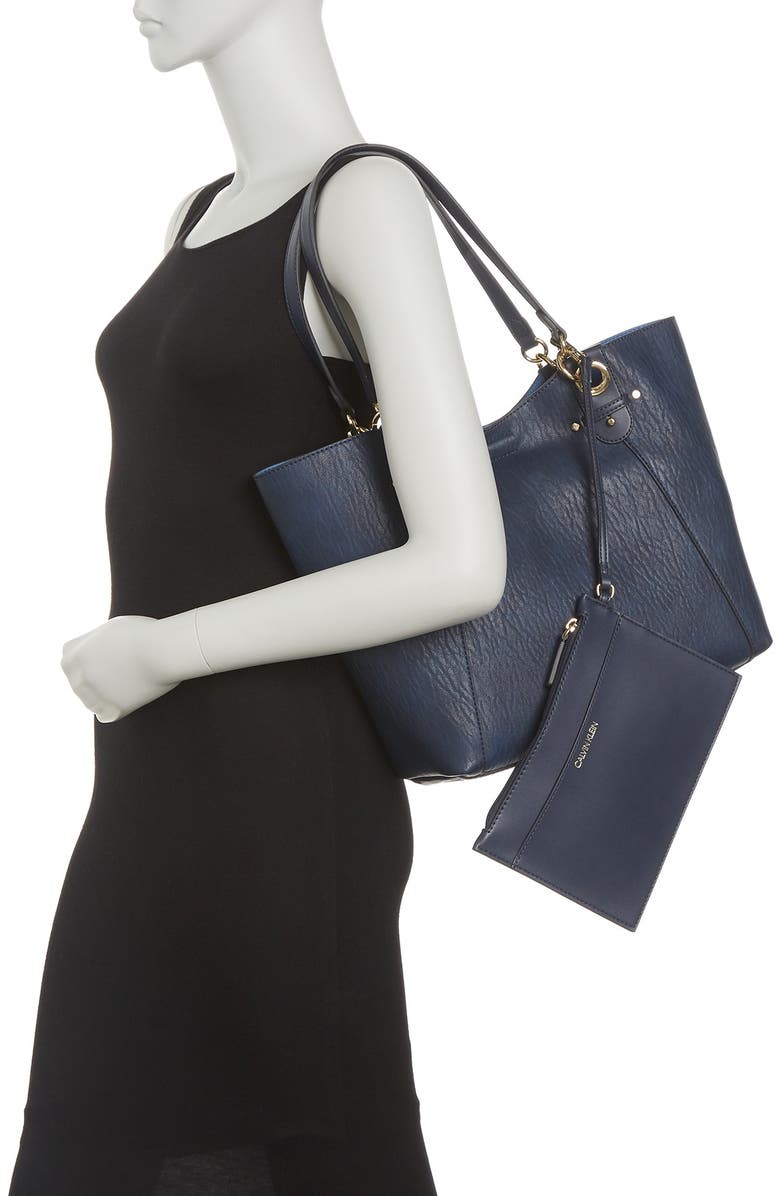 Calvin Klein Olivia Tote, Alternate, color, Navy