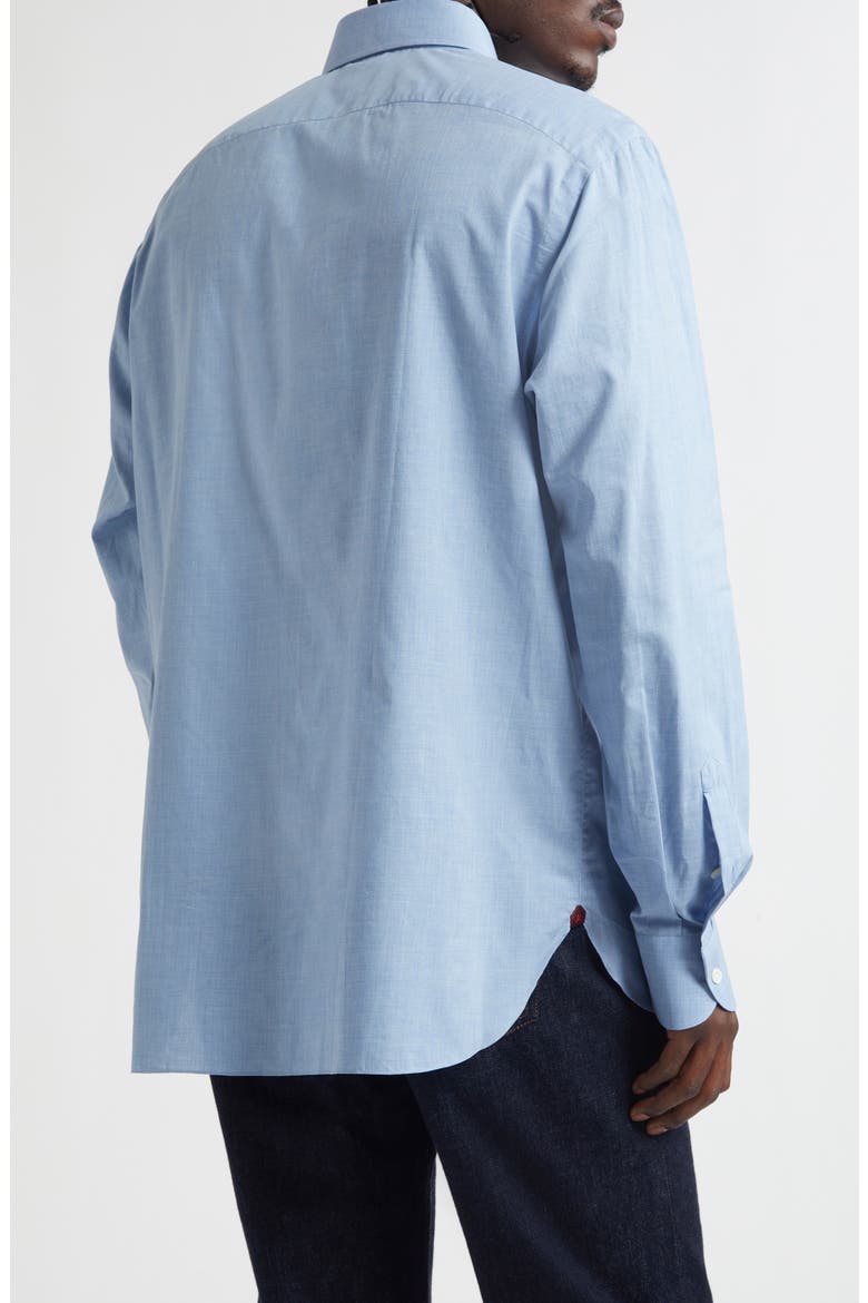 Cotton Button-Up Shirt, Alternate, color, LIGHT BLUE 05