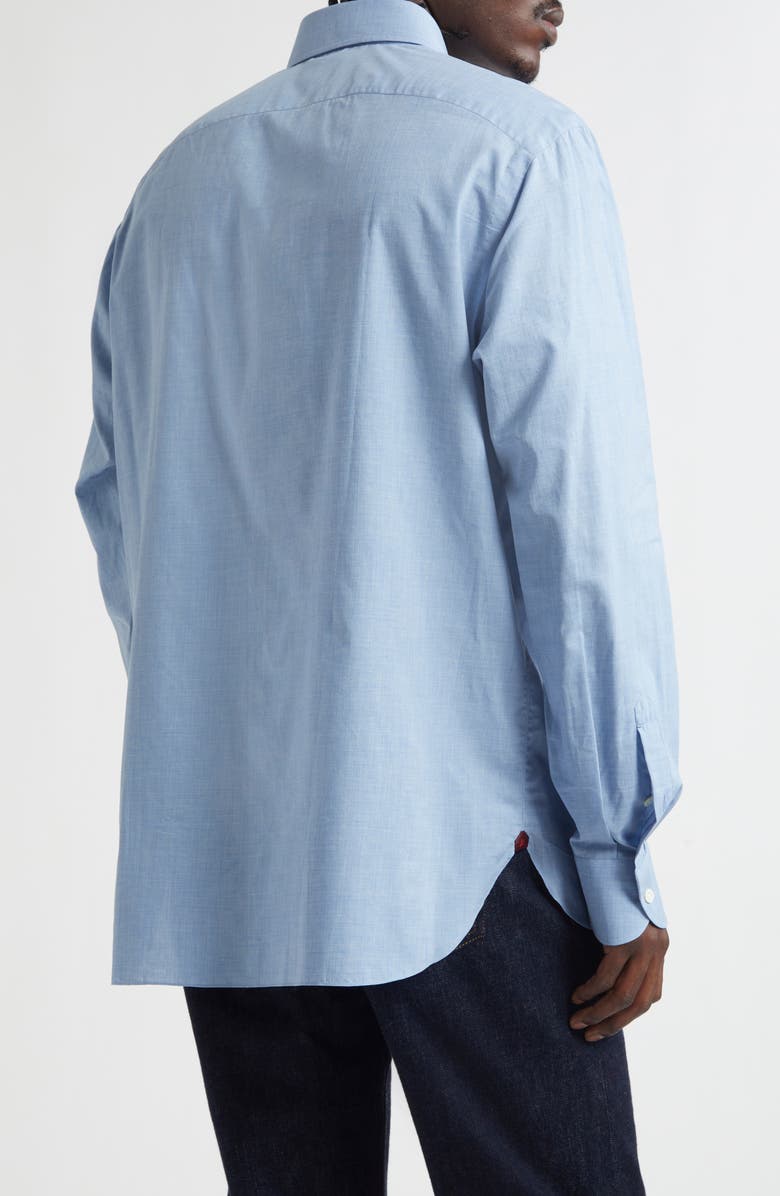 ISAIA Cotton Button-Up Shirt, Alternate, color, Light Blue 05
