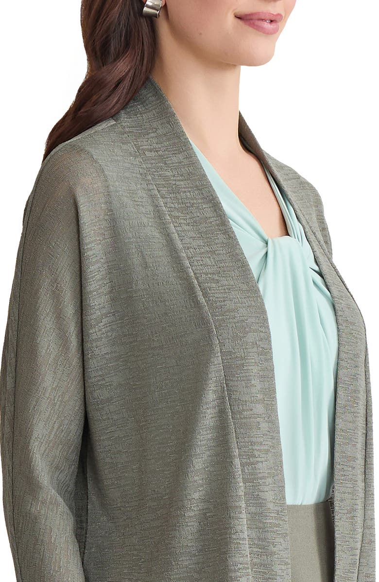KASPER Dolman Knit Cardigan Sweater, Alternate, color, Dark Sea Stone