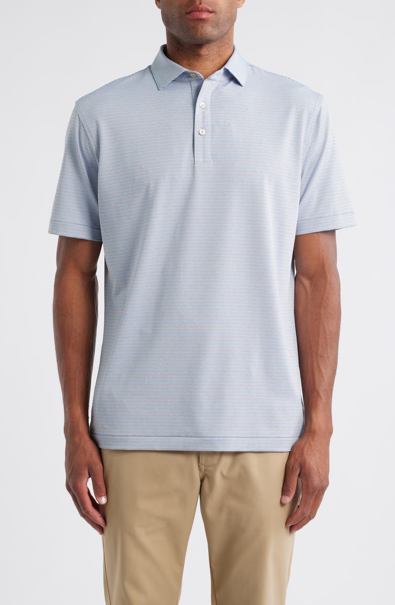 Peter Millar Culver Performance Jersey Polo, Main, color, Cottage Blue