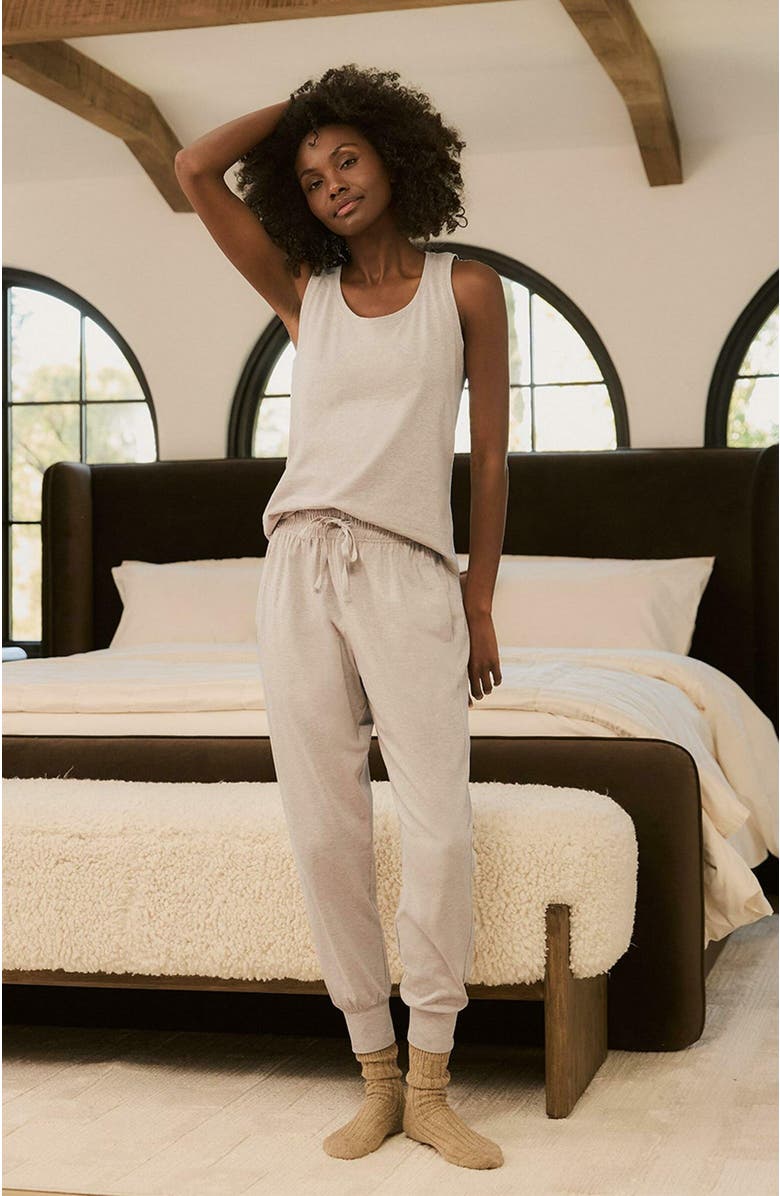 Pact Organic Cotton Cool Stretch Lounge Jogger, Alternate, color, Oat Heather