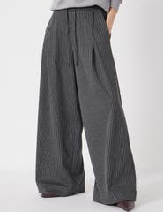 Hush Pinstripe Wide Leg Jersey Pants