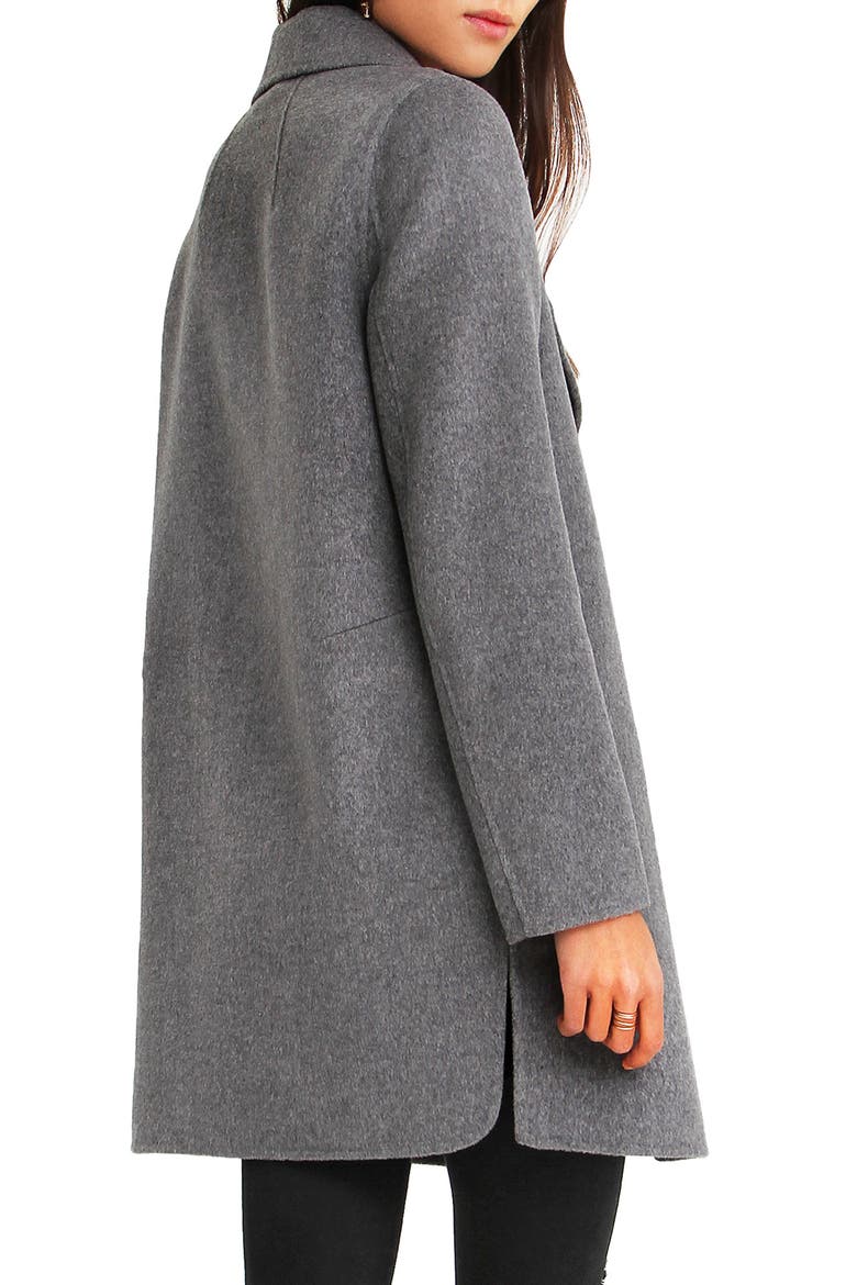 BELLE AND BLOOM Ex-Boyfriend Wool Blend Coat, Alternate, color, DARK GREY