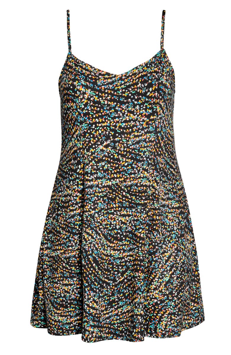BP. Print Flared Knit Dress, Alternate, color, 