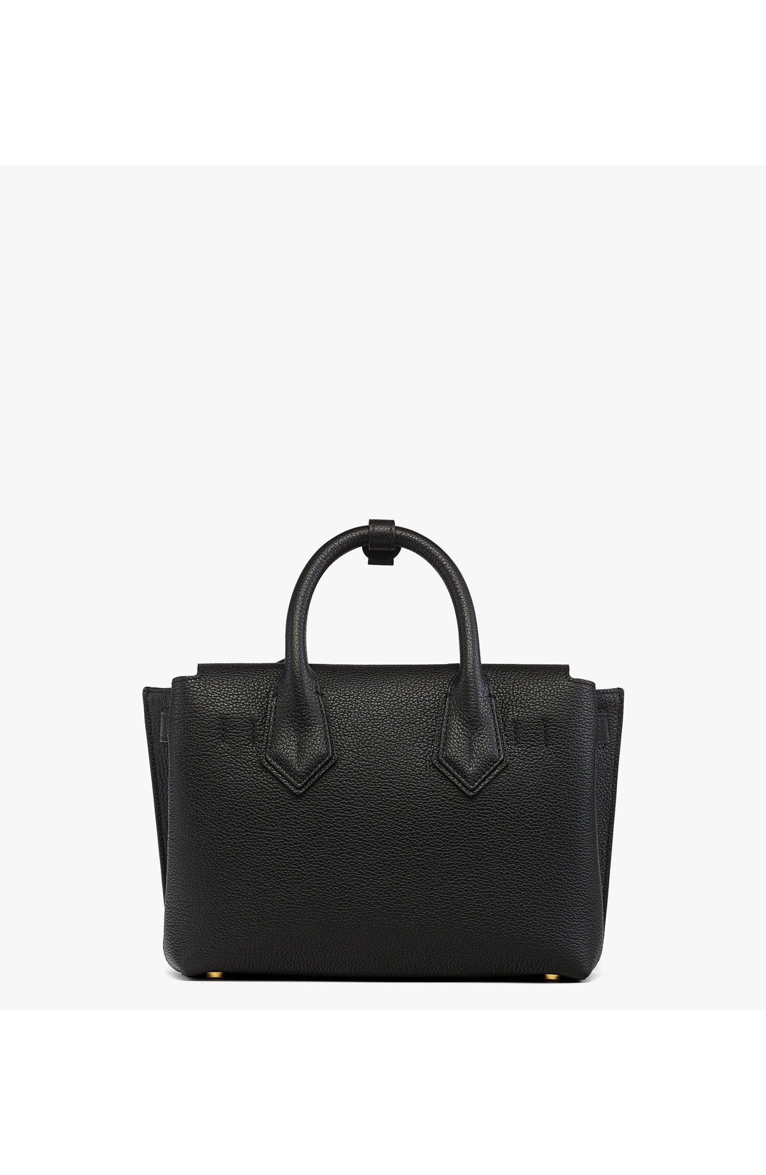 MCM Small Milla Tote in Spanish Embossed Leather, Alternate, color, Black