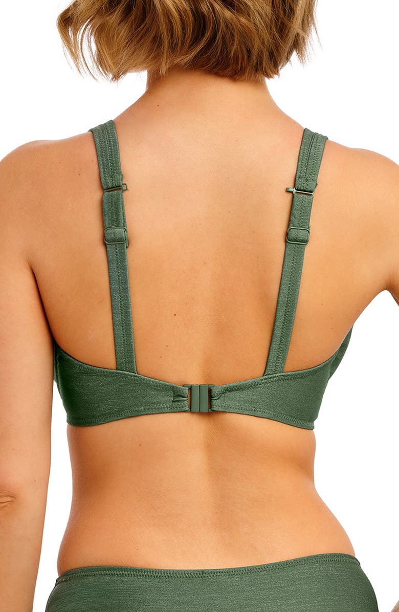 Freya Arizona Wave Underwire High Apex Bikini Top, Alternate, color, Fern