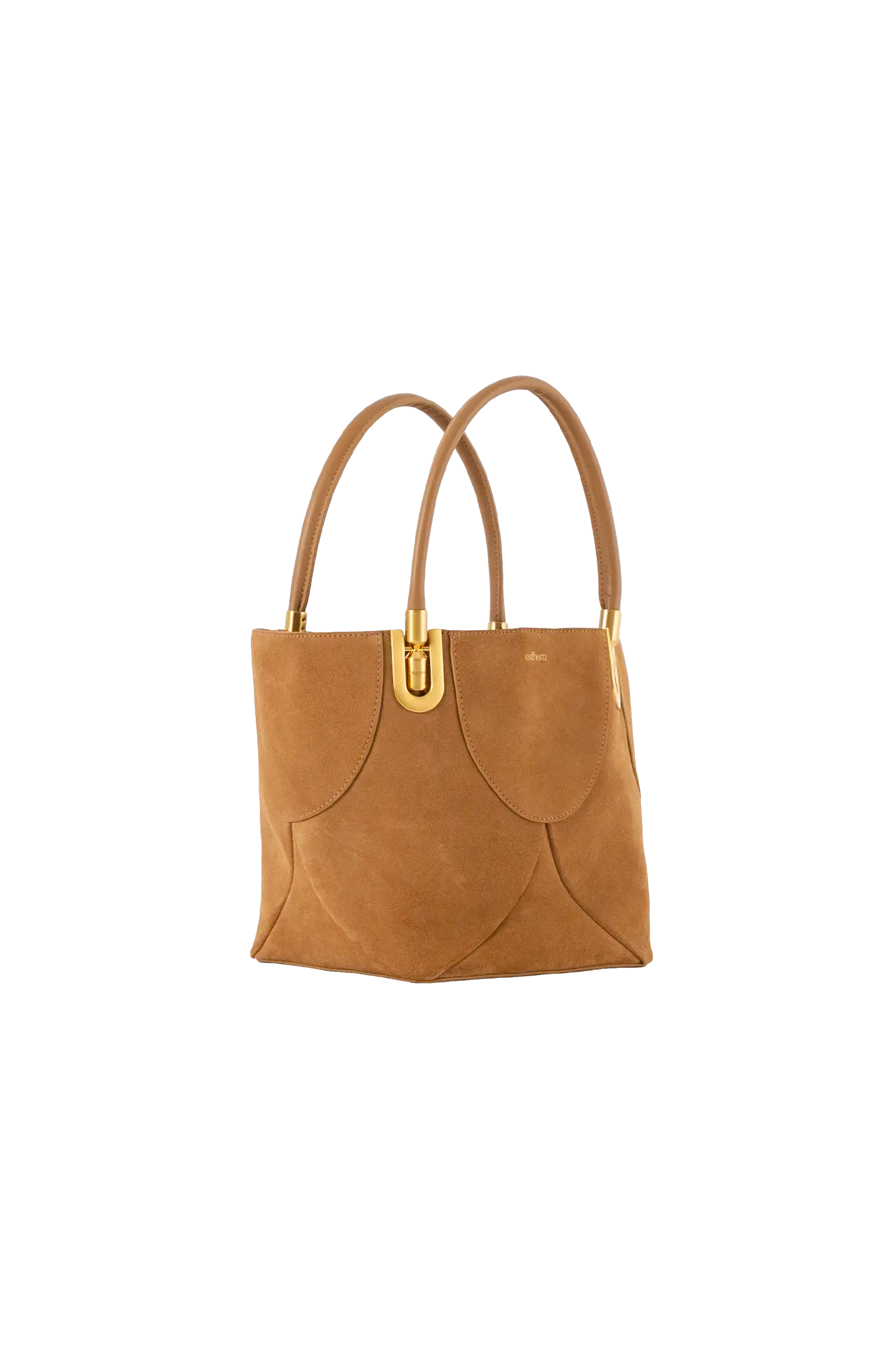 4PM Suede Leather Mini Handbag, Main, color, Light Brown