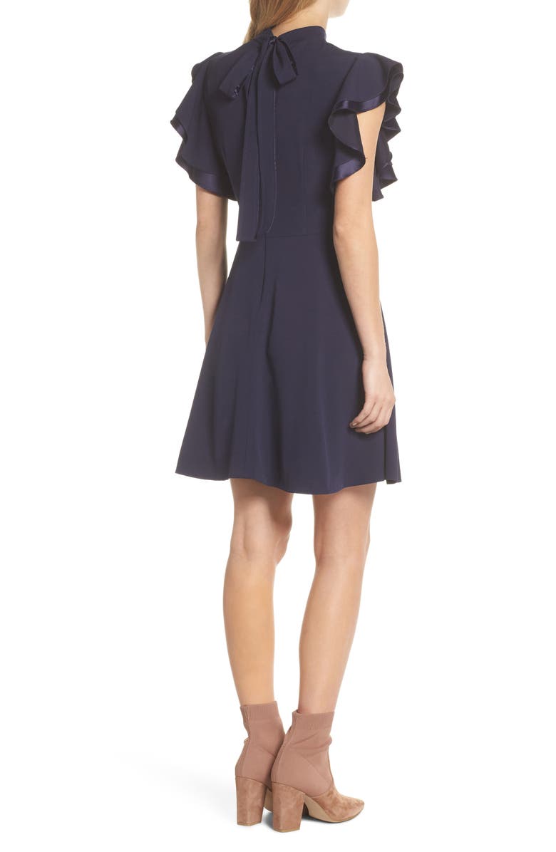 Chelsea28 Crepe Fit & Flare Dress, Alternate, color,
