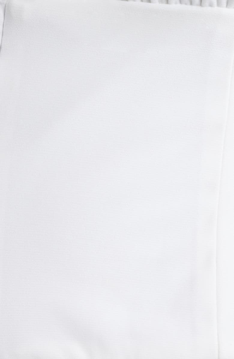 Bella Venice The Coco Plunge Neck Halter Crop Top, Alternate, color, White