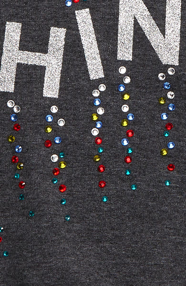 Truly Me Shine Embellished Sweatshirt, Alternate, color, Black