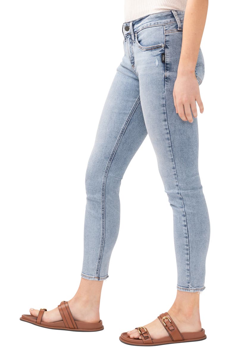 Silver Jeans Co. Suki Curvy Mid Rise Crop Skinny Jeans, Alternate, color, Boogie