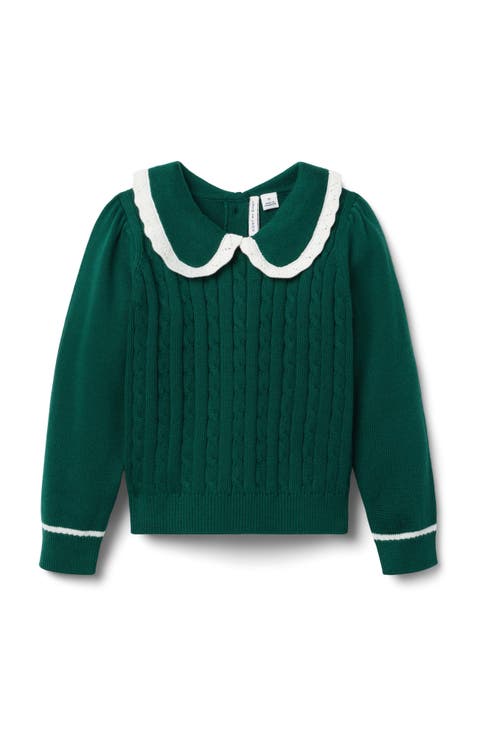 Cable Knit Collared Sweater (Toddler)