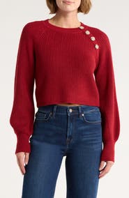 Cinq à Sept Keren Button Shoulder Sweater