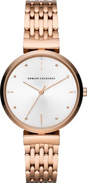 AX Armani Exchange T-Bar Three-Hand Bracelet Watch, 36mm