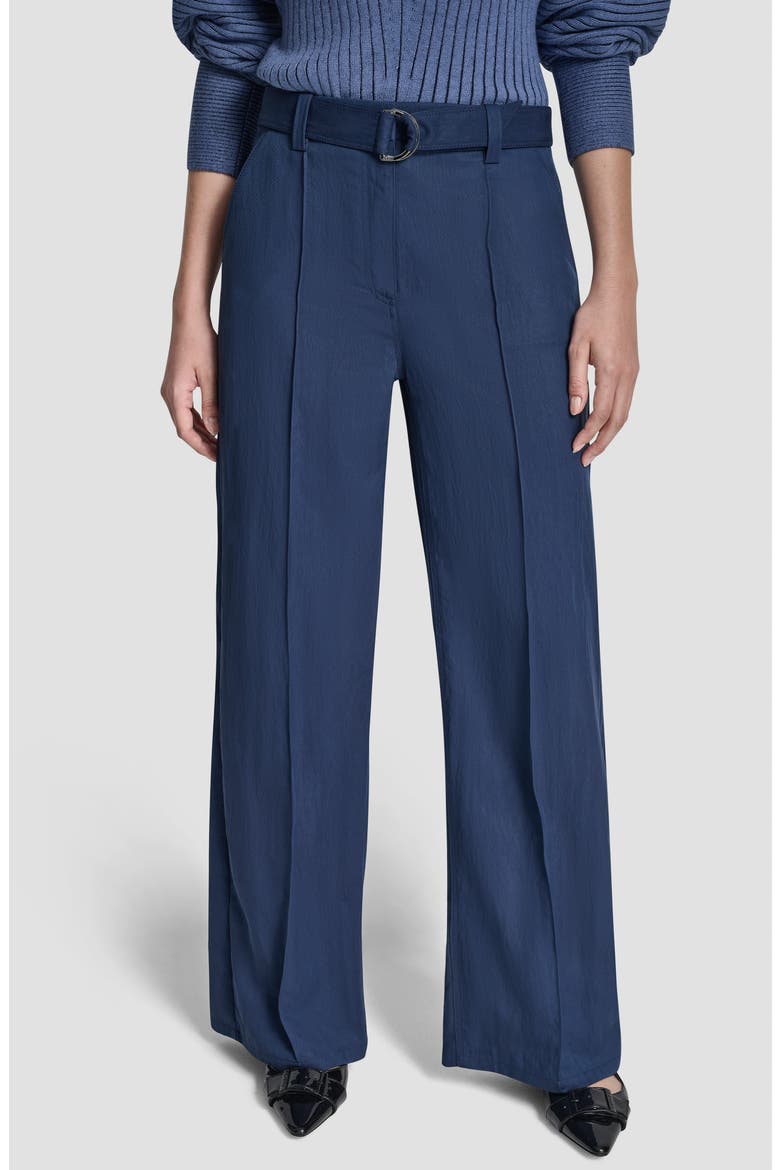 Belted Wide Leg Pants, Main, color, HUDSON BLUE