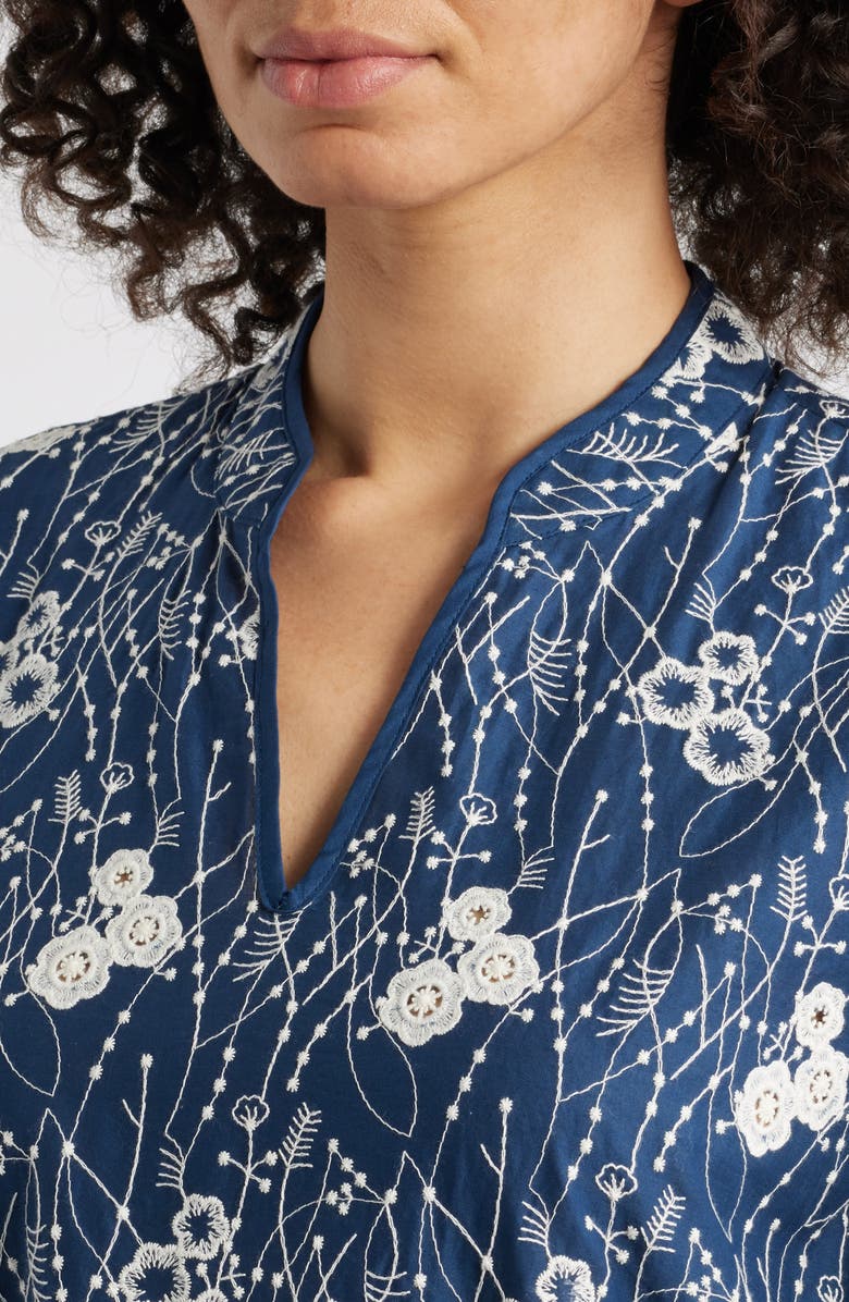 Masai Copenhagen Giaria Floral Embroidered Cotton Tunic, Alternate, color, 