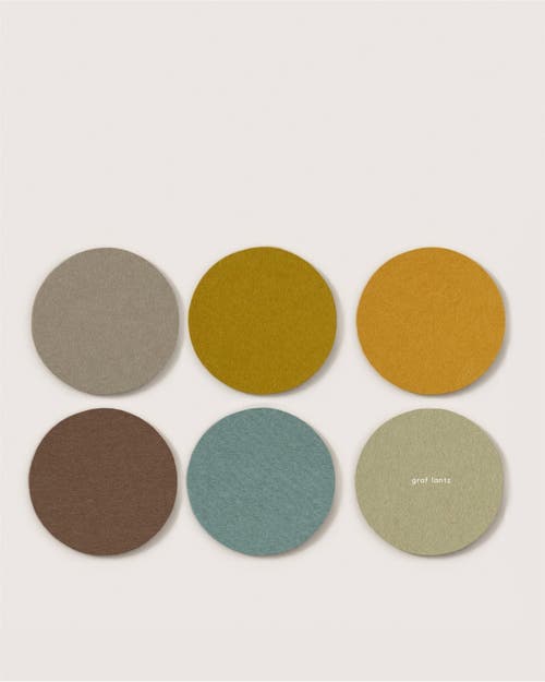 Graf & Lantz Graf Lantz Bierfilzl Merino Wool Round Coaster Multi 6 Pack In Multi