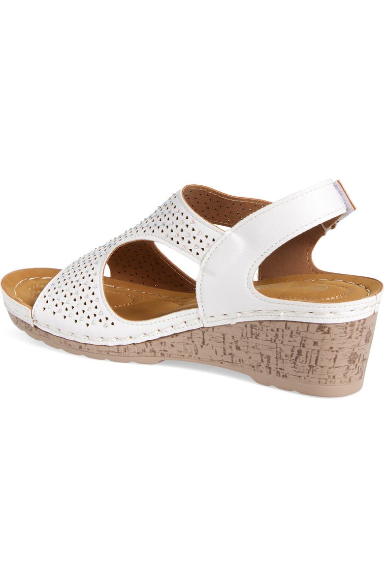 EXTREME BY EDDIE MARC Wedge Slingback Sandal, Alternate, color, White