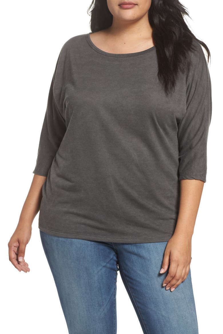 Dolman Sleeve Top, Main, color, BLACK
