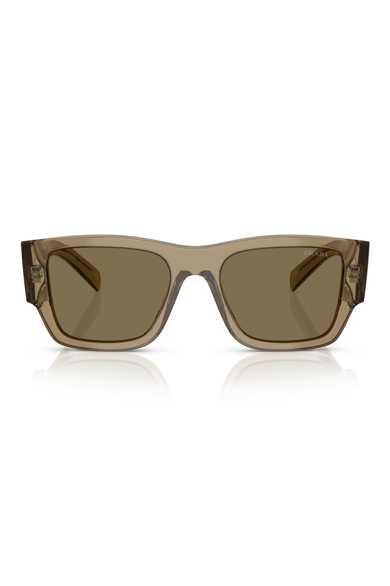 54mm Square Sunglasses, Main, color, BARK / LIGHT BROWN