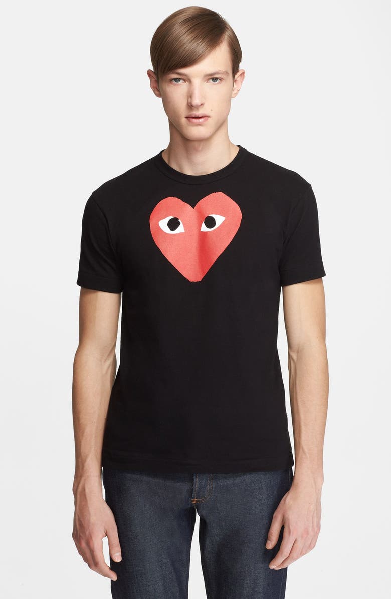 Comme des Garçons PLAY Heart Graphic T-Shirt, Main, color,