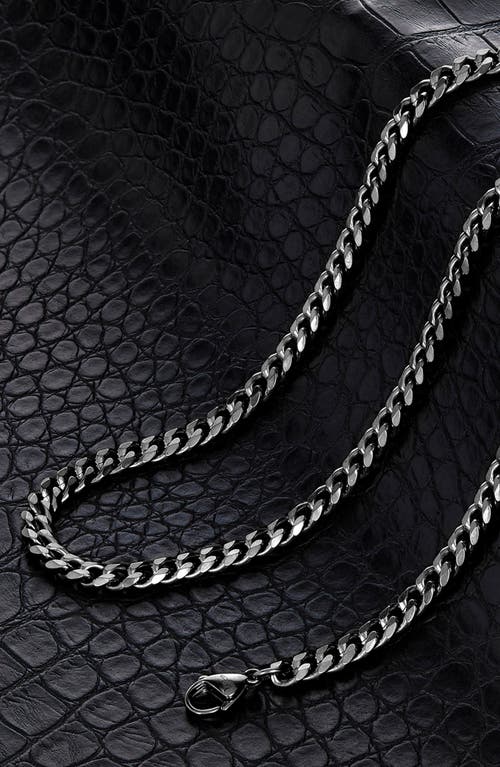 West Coast Jewelry Mens' 6mm Curb Link Chain Necklace In Black